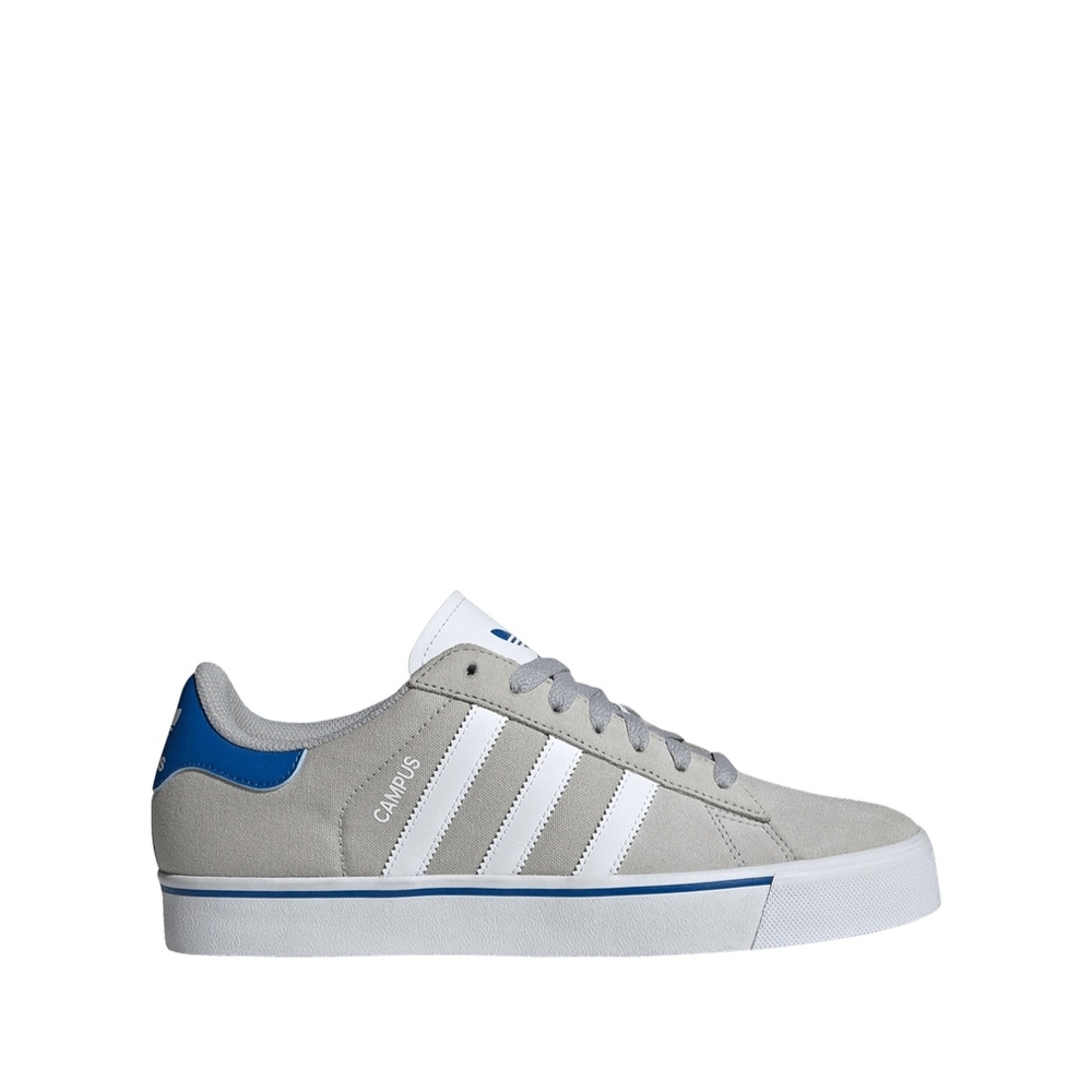 Adidas Campus Vulc Gray with Blue Highlights